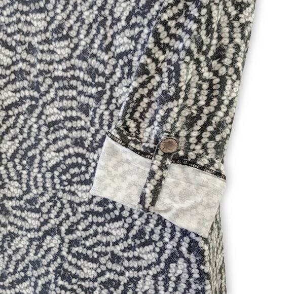 Salaam Black White Retro 90s Fit Flare Babydoll Tunic Dress Top Womens Small - Picture 3 of 7